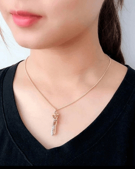 New Creative Couple Pendants, Copper - plated Golden Versatile Accessory Set, Detachable Personalized Men And Women Necklaces - Karobaar