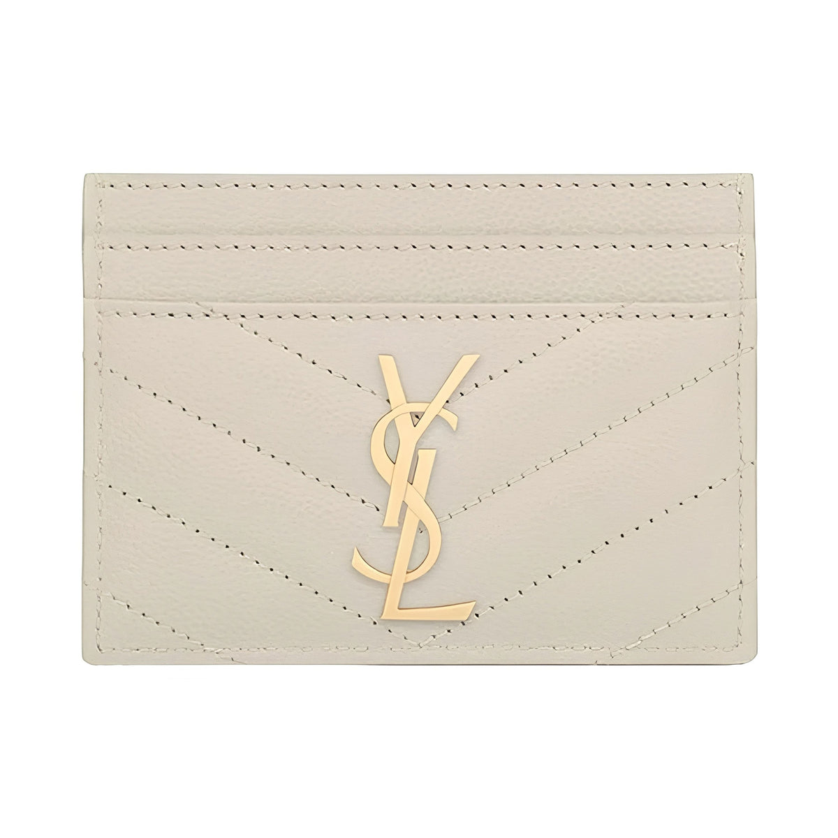 Noir Slim Card Case — Textured Leather, Gold Logo Accent - Karobaar
