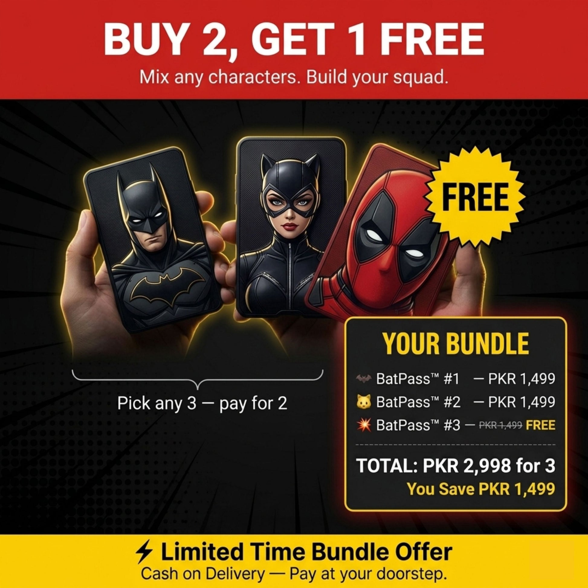 BatPass™ – Superhero ID Card Holder | Batman, Catwoman & More | Pakistan - Karobaar