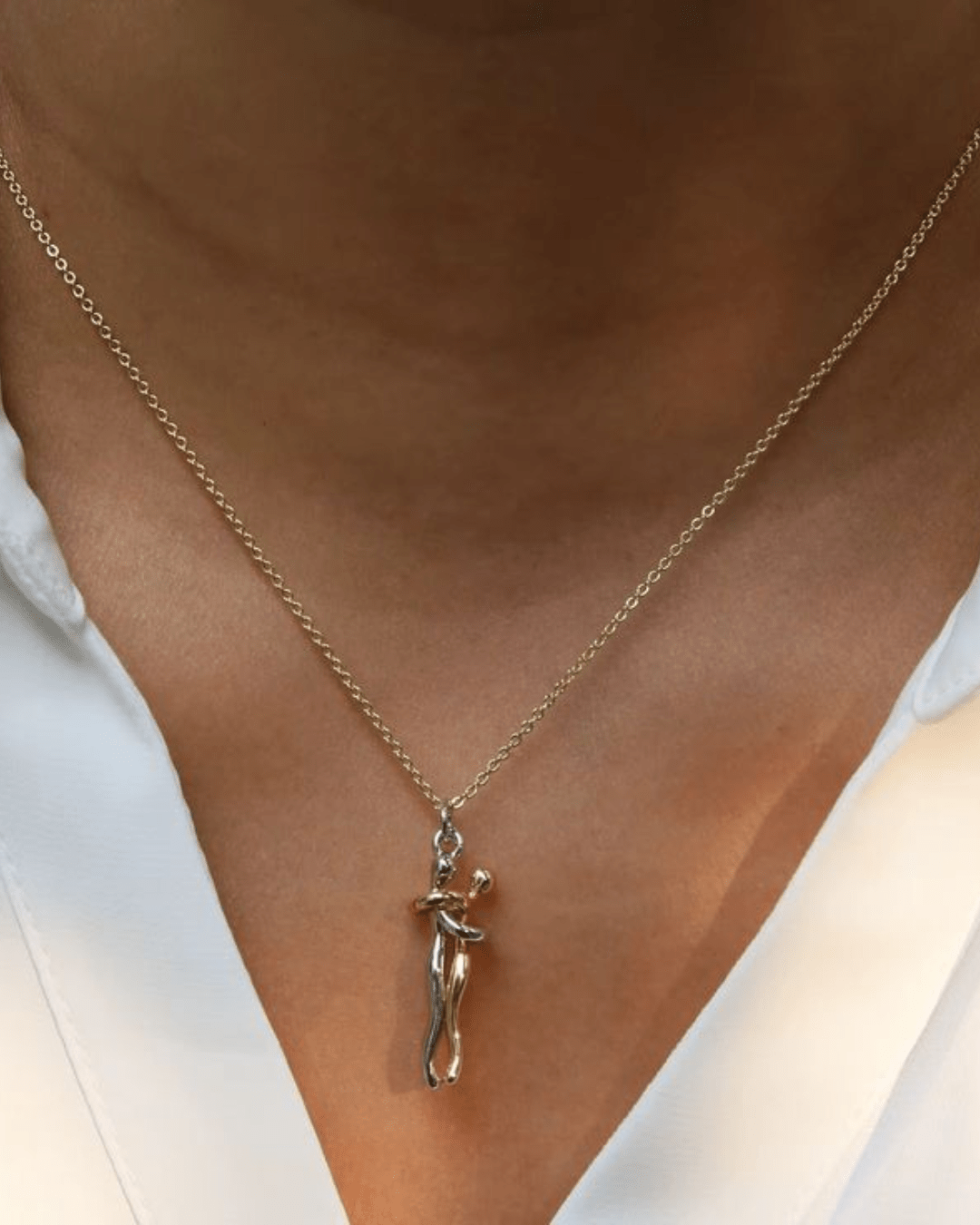 New Creative Couple Pendants, Copper - plated Golden Versatile Accessory Set, Detachable Personalized Men And Women Necklaces - Karobaar
