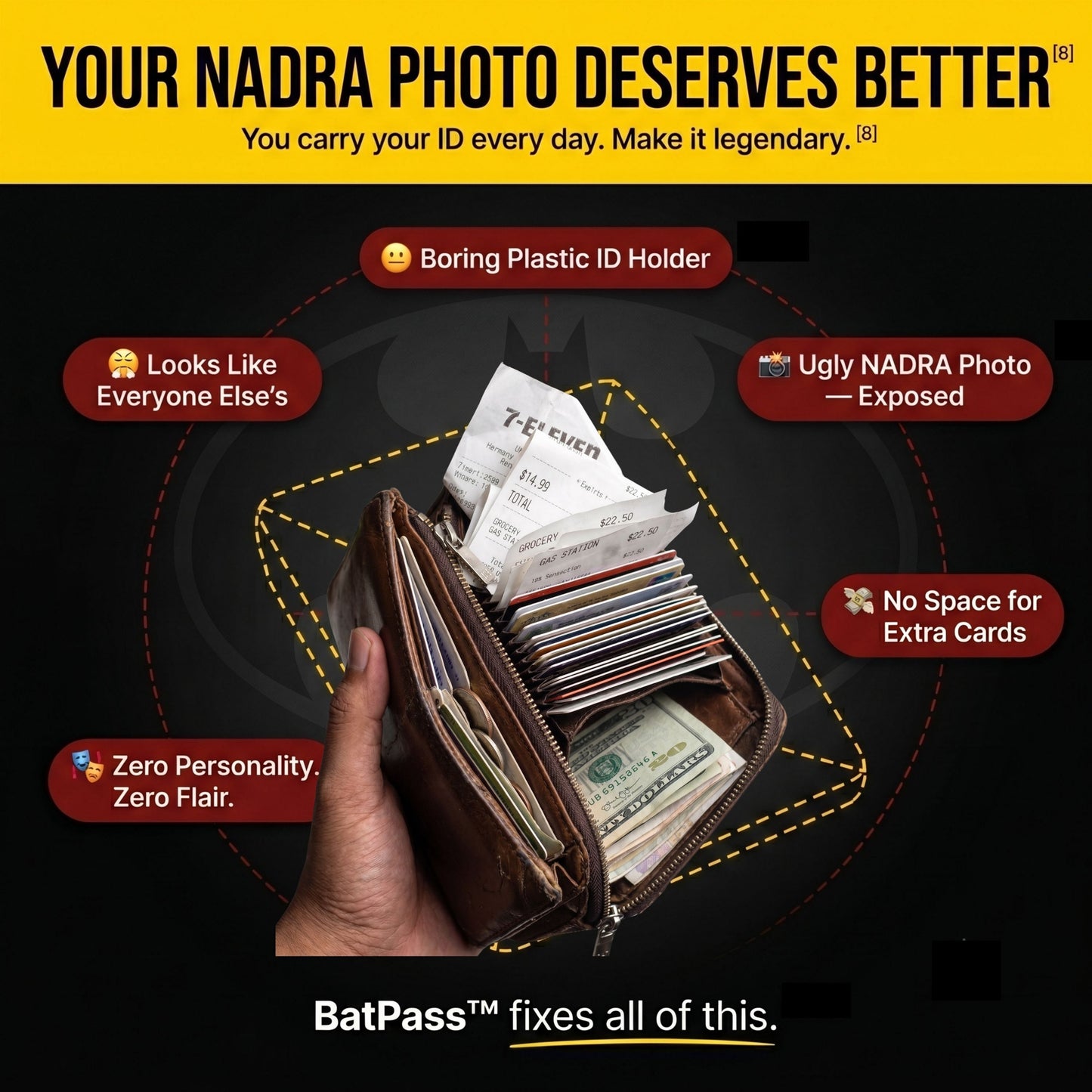 BatPass™ – Superhero ID Card Holder | Batman, Catwoman & More | Pakistan - Karobaar