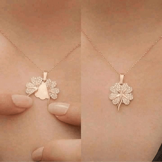 Lucky Four - Leaf Clover Pendant – A Gift Full of Meaning &amp; Elegance - Karobaar
