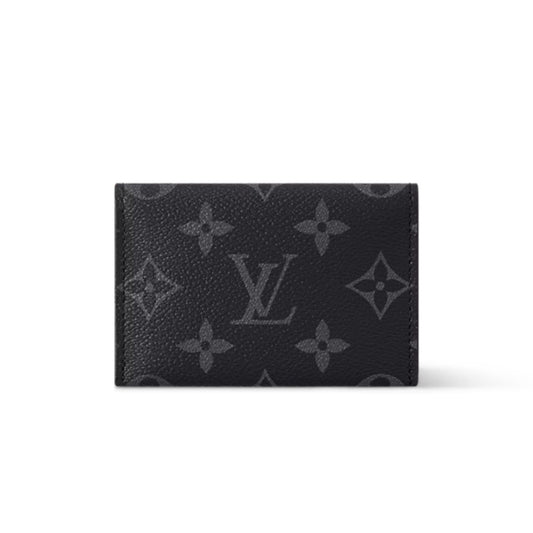 Monogram Eclipse Slim Wallet – Rexin Canvas with 4 Card Slots - Karobaar