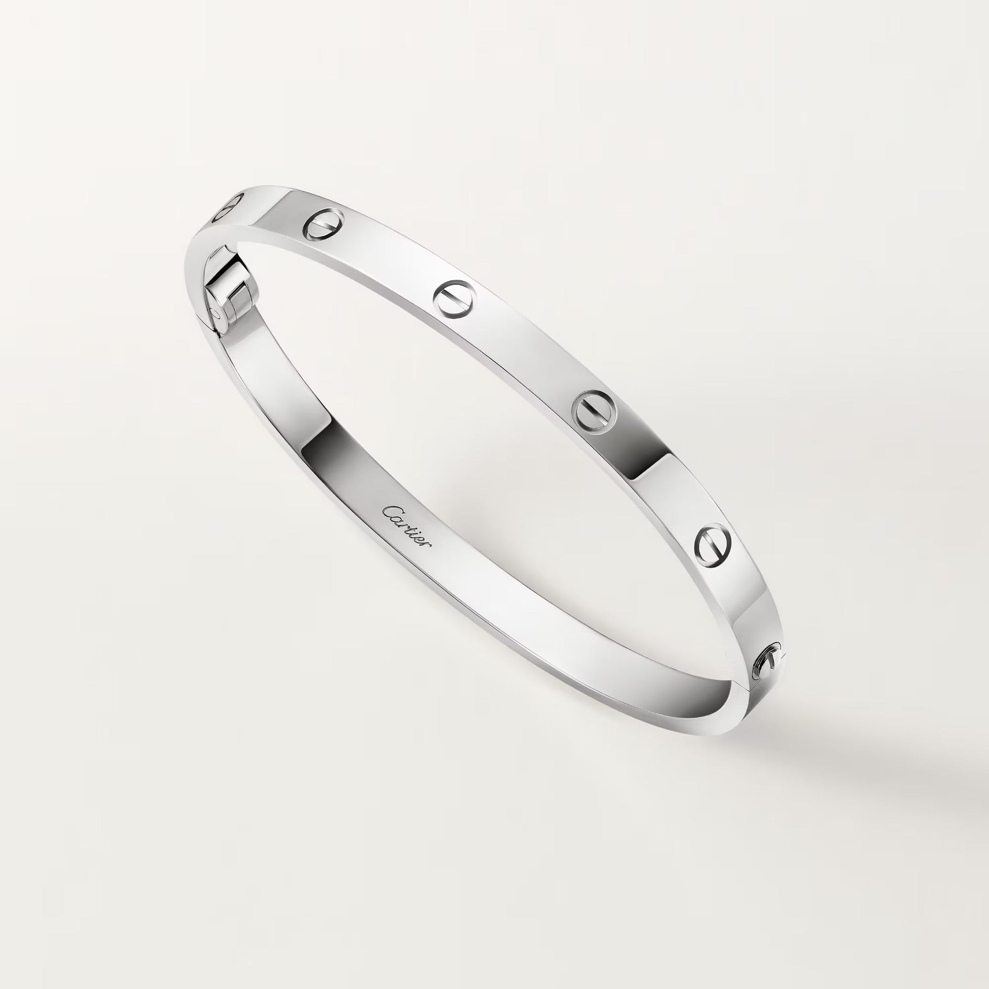 Classic Plated Titanium Steel Bangle with Rhinestones - Karobaar