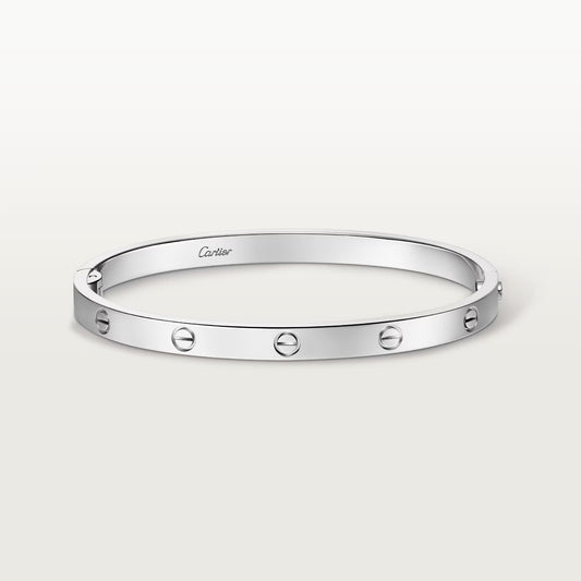 Classic Plated Titanium Steel Bangle with Rhinestones - Karobaar